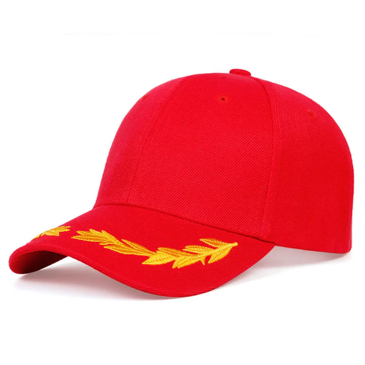1piece Unisex Brim Wheat Embroidered Baseball Cap Outdoor Adjustable Sunscreen Leisure Hat Spring Autumn Travel Tourism Vacation