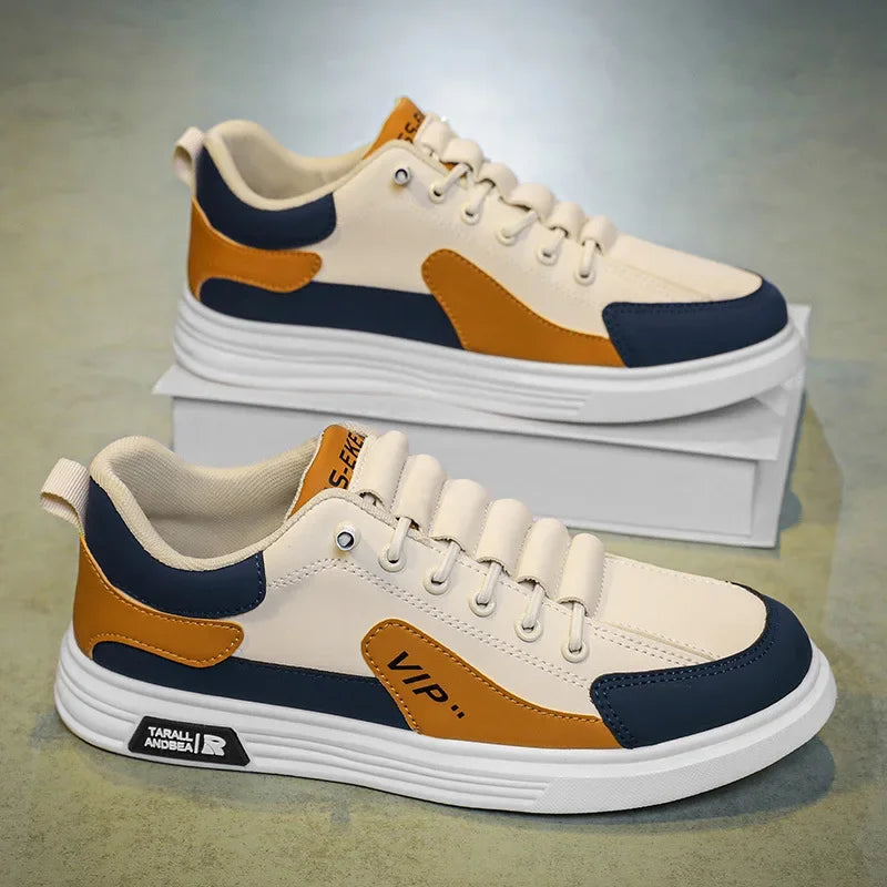 2025 Spring and Autumn New Men's Shoes Leather Low Cut Fashion Trendy Running Sports Men's Casual Trendy Shoes