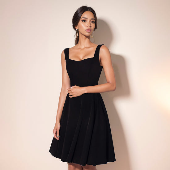 Party Banquet Socialite Black Camisole Little Evening Dress