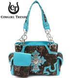 Camouflage Cross Wings Women Purse with Matching Wallet Set