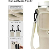 1PC Water Bottle Carrier Bag Compatible with LargeTumbler with Handle, Water Bottle Holder with Adjustable Shoulder Strap