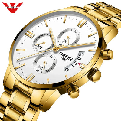 NIBOSI Man Watch 2024 Mens Watches Top Luxury Brand Sport Military Quartz Watch Men Wristwatch Male Clock Saat Reloj Hombre