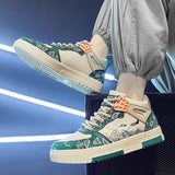 Cashew flower high top board shoes for men Spring and Autumn 2023 New trend Versatile youth sports casual shoes shoes for men