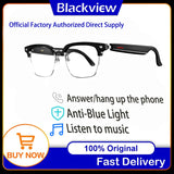 Blackview E1306 Smart Glasses for Men Women Bluetooth Call Outdoor Sport Anti-blue Light Glasses with AI Voice Mic & Speaker