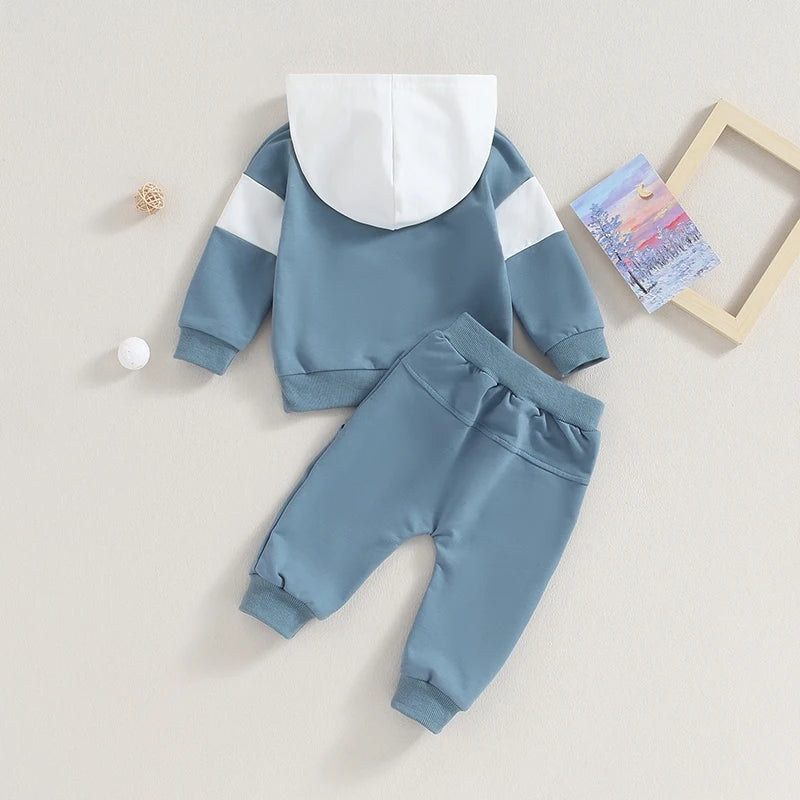 2023-07-28 Lioraitiin0-3T Newborn Toddler Baby Boy Fall Winter Outfit Clothes Hoodie Set Tracksuit Sweatsuit Jumper Trouser