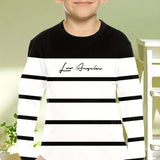 Children's Clothing Boys Tshirt Long Sleeve 3D Striped Print Kids Spring Fall Clothes Casual Simplicity O-Neck Boy Clothes Tops