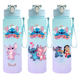 750ML Stitch Water Bottle Leak Proof Sports Bottle for Kids Adults Portable BPA Free Travel School Outdoor Water Bottle Stitch