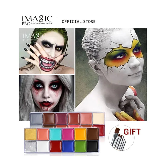 IMAGIC 12 couleurs Flash tatouage visage corps peinture peinture à l&