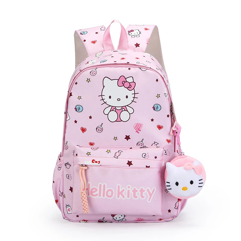 1 Set Hello Kittys Backpack, Kuromis Cinnamorolls Cute Daypack, Cartoon Anime Schoolbag Bag, Girl Casual Travel Commute Knapsack