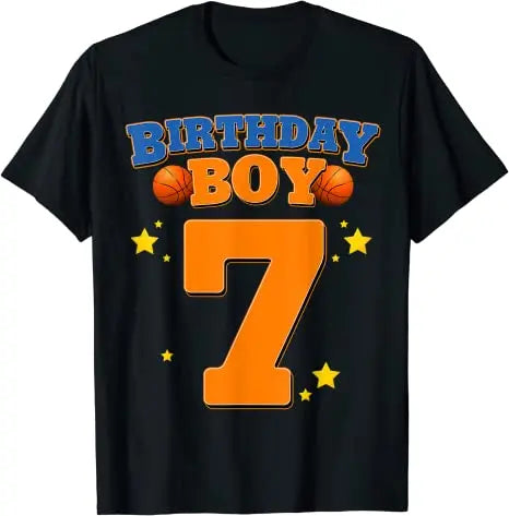 7th 10th 11th 12th Birthday Boys Shirts Basketball 7,10,11,12 Years Old Kids Gift Tee Tops Basketball-Fans Aesthetic Clothes