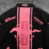 American Popular Simple Pink Horse Pattern Car Jacket for Women's Autumn and Winter Fashion Street Harajuku Y2K Bomber Jacket