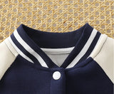 Autumn Kids Baseball Jackets Boys Girls Fashion Cardigan Coat Spring Letters Casual Outerwear New Children Loose Sports Clothes