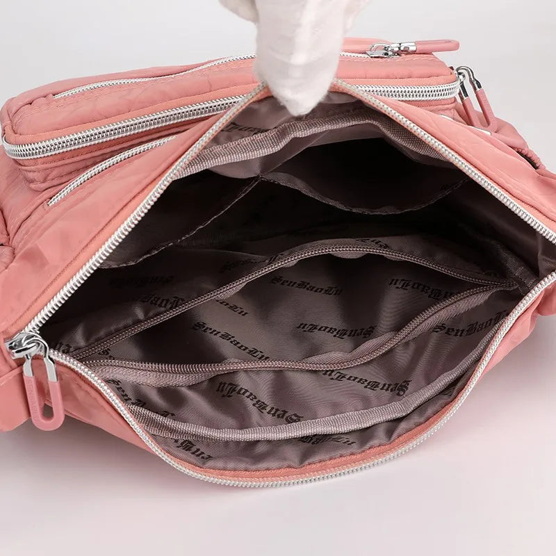 Woman Nylon Shoulder Bags Handbag Fashion Tote Solid Messenger bag Bolsas Femininas Lady Crossbody Bags For Female