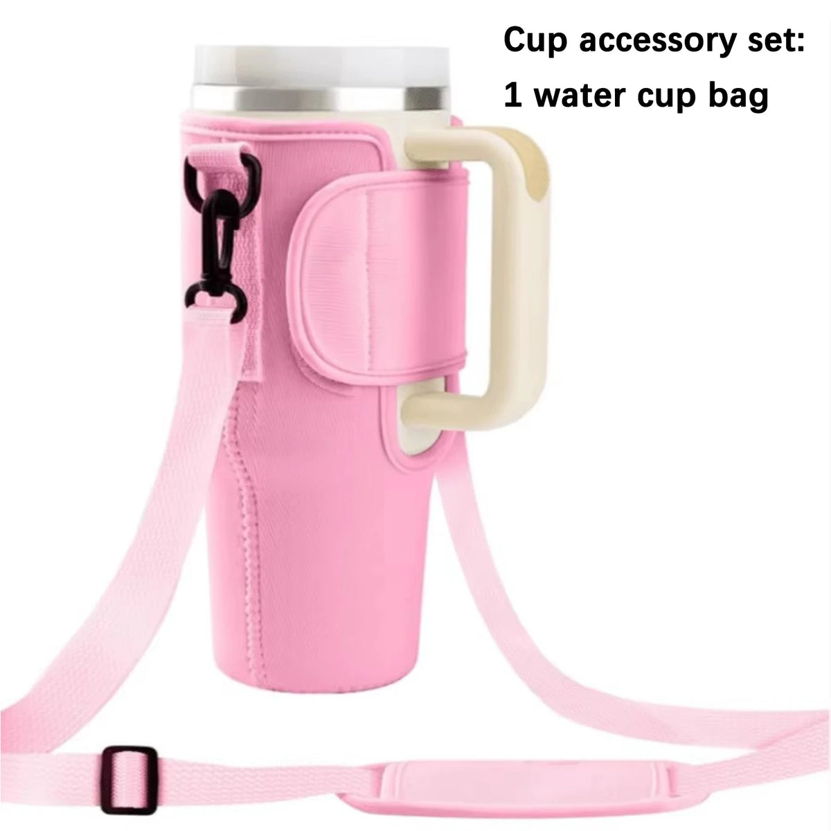 1PC Water Bottle Carrier Bag Compatible with LargeTumbler with Handle, Water Bottle Holder with Adjustable Shoulder Strap