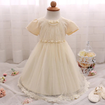 Newborn Baby Girl Long Sleeve Dress Christening Gown Princess Dress 12M 24M Infantil Party Costume 1 2 Years Old Birthday Dress