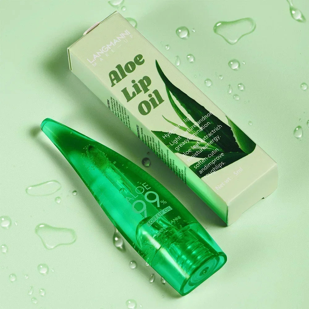 New 99% Aloe Vera Lip Balm Oil Temperature Color Changing Lipgloss Waterproof Moisturizing Long Lasting Lip Tint Makeup Cosmetic