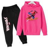 Children Clothes Hoodie Cartoon Spider Print Sweatshirt Top+Pants Boys Girls Toddler 3-12Y Jumper Sport Charming Coat Casual Set