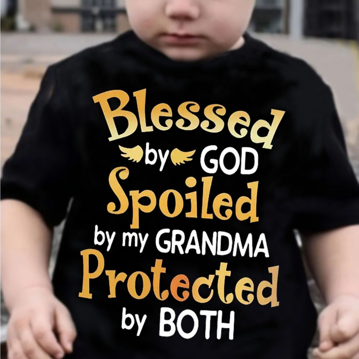 Boy & Girls Black Summer New Style Breathable Round Neck Short Sleeve Shirt