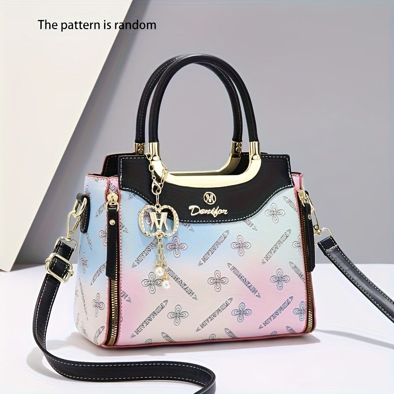Women Large Capacity Convertible Crossbody Detachable Strap & Zipper Closure Spacious Tote/Shoulder Bag