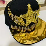 Hip Hop Punk Riveted Baseball Cap, Unisex Street Dance Duckbill Hat, Casual Style, 100% Polyester, Lightweight, Adjustable Size