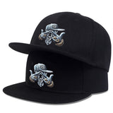 Unisex Adjustable Snapback Baseball Cap for Men & Women - Big & Tall Sizes up to 24.02inch, Hip-Hop Streetwear Design with Deepened Brim, Breathable Polyester, Music-Themed Graphic Print, Spring/Autumn Casual Hat, Street Styl