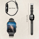 Smartwatch with Multiple Sports Modes, Wireless Calling, Weather Updates, Remote Camera Control, Music Playback, Compatible with iOS and Android, New 1.83-Inch Large Screen Smart Watch for Outdoor Activities & Daily Wear, Mul