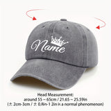 Customizable Baseball Cap with Personalized Text & Crown Design - Adjustable Lightweight Hat, Multi-Color Options, Machine Washable for Casual & Formal Events