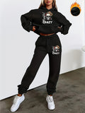 Crazy Skull Print Hoodie & Sweatpants Set